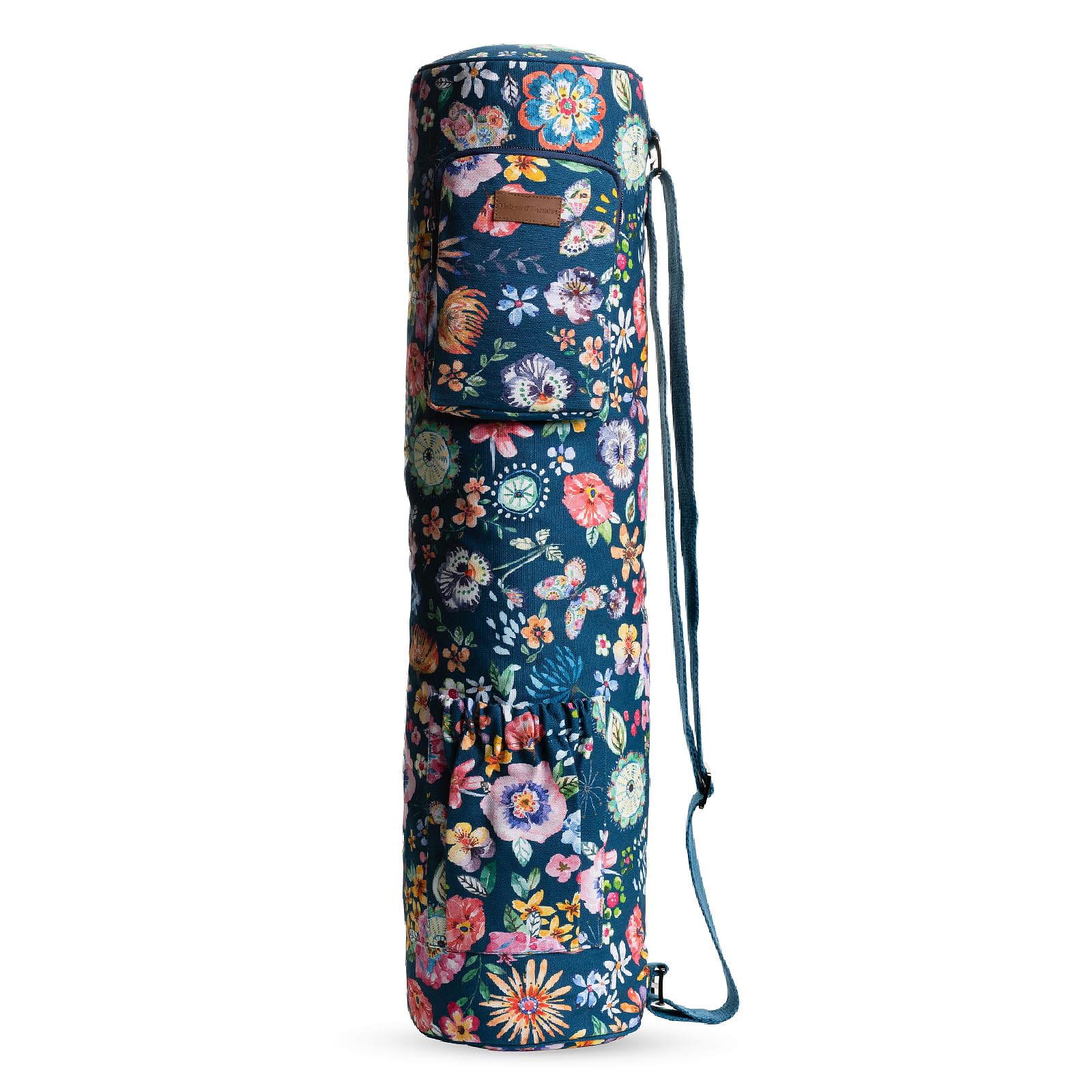 Maison d' Hermine Yoga Mat bag, Cylindrical bag for Woman&Men, yoga mat Bag &Adjustable shoulder straps Yoga Mat Carrier Bag with Drawstring Water Bottle Pocket and zipper pocket Easter Gifts