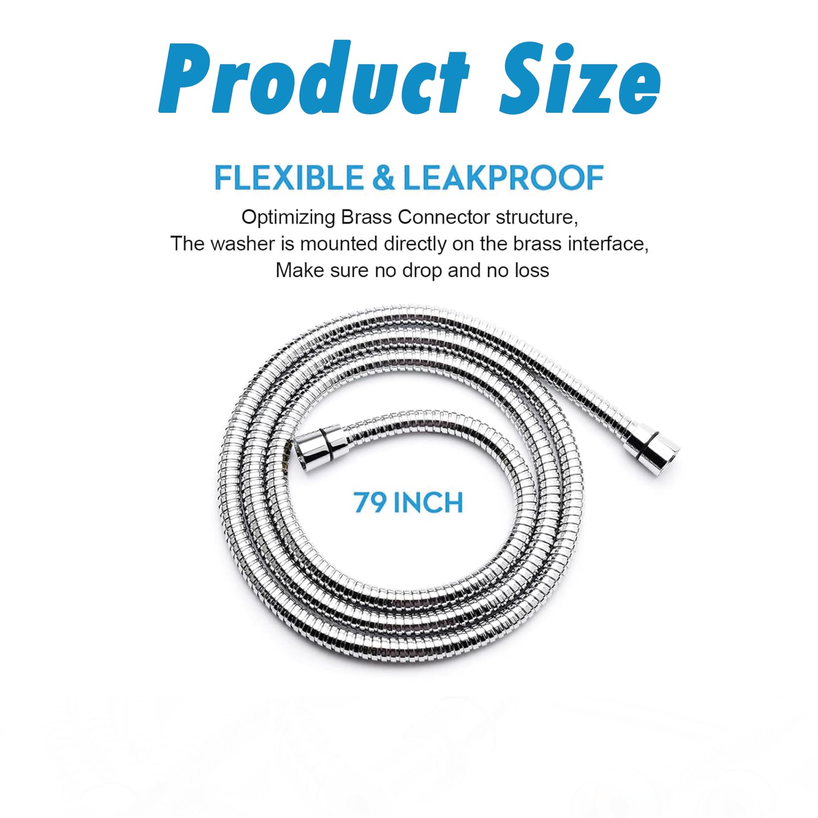 Universal Replacement Hose, 2m/78.74" Extra Long, Anti-Kink, Super Pressure Resistance - Image 2