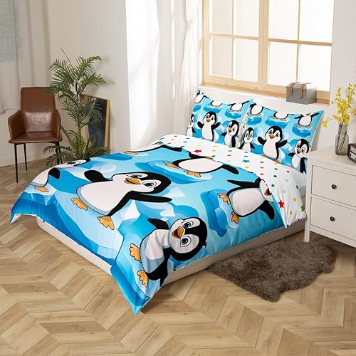 Miniatura 9 de Erosebridal Funda de edredón de gato de dibujos animados tamaño King, juego de ropa de cama fluorescente Kawaii gatito, bonita funda de edredón con