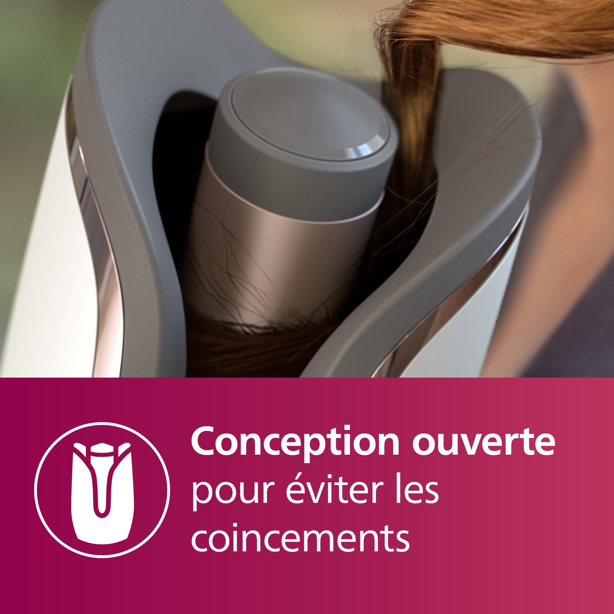 Philips série 8000 - boucleur automatique avec technologie MoistureProtect, 27 options de style différentes, blanc, modèle BHB878/00