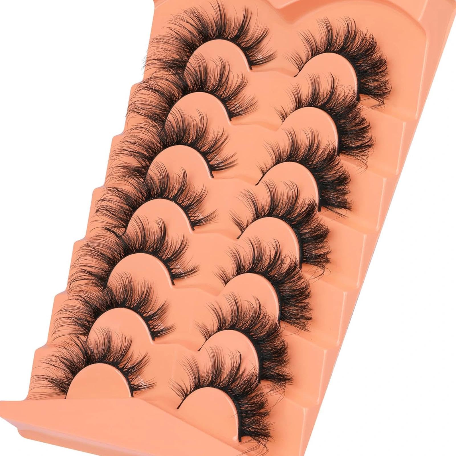 JYTDBCS False Eyelashes Wispy Lashes Natural Look Fake Eyelashes Cat Eye Lashes Faux Mink Fluffy Strip False Lashes Fox Eye Lashes - Image 3