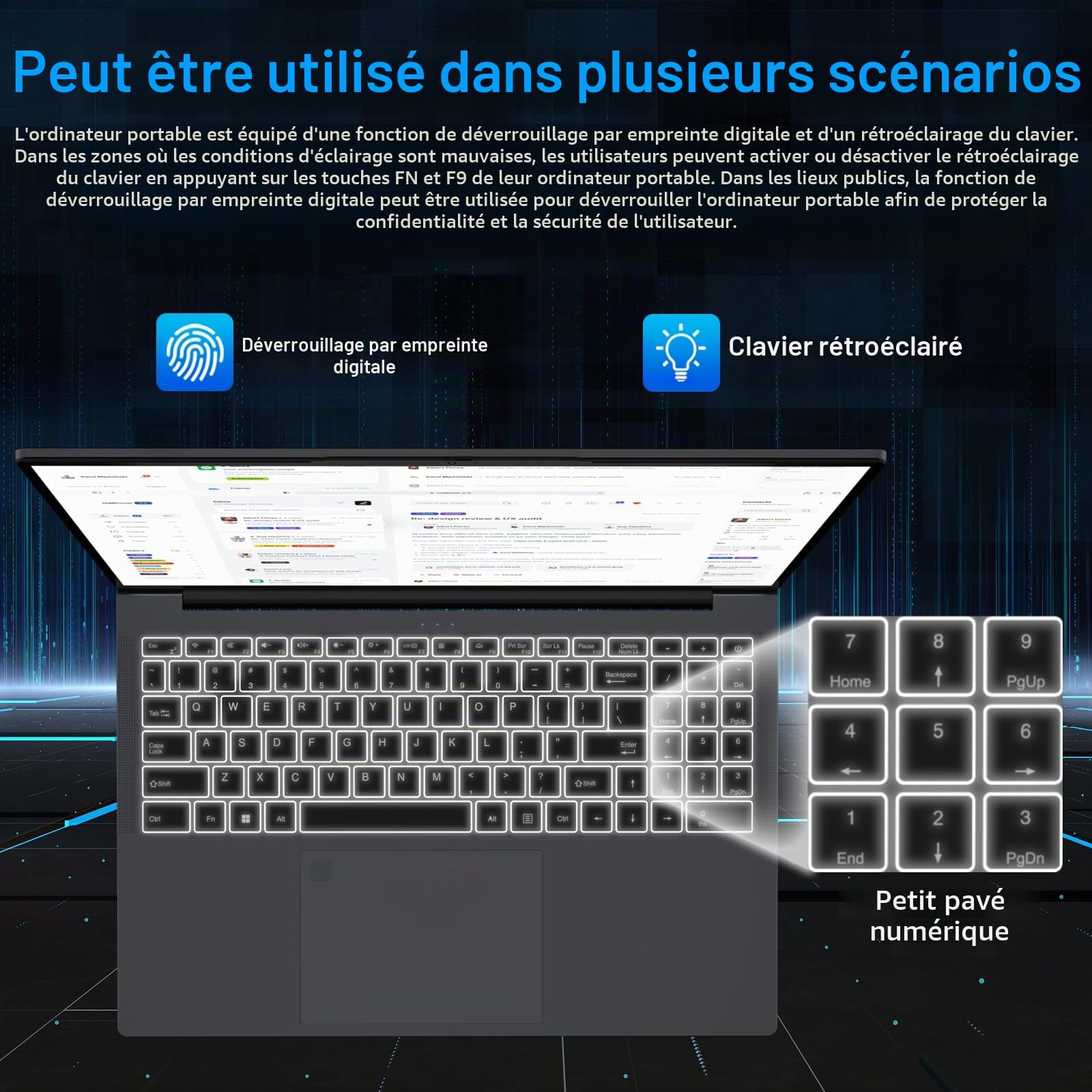 CYCLUS 16" PC Portable pour Étudiants & Bureautique – AMD Ryzen 5 3500U (4C/8T 3,7 GHz), 16Go RAM, 1To SSD, Vega 8, Clavier Rétroéclairé + Membrane AZERTY Incluse