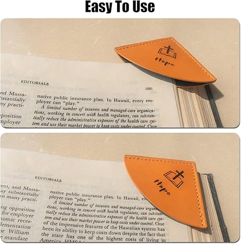 Miniatura 3 de 12 marcapáginas de cuero, marcadores para la Biblia, marcadores de esquina de página, marcadores inspiradores, regalos cristianos religiosos para