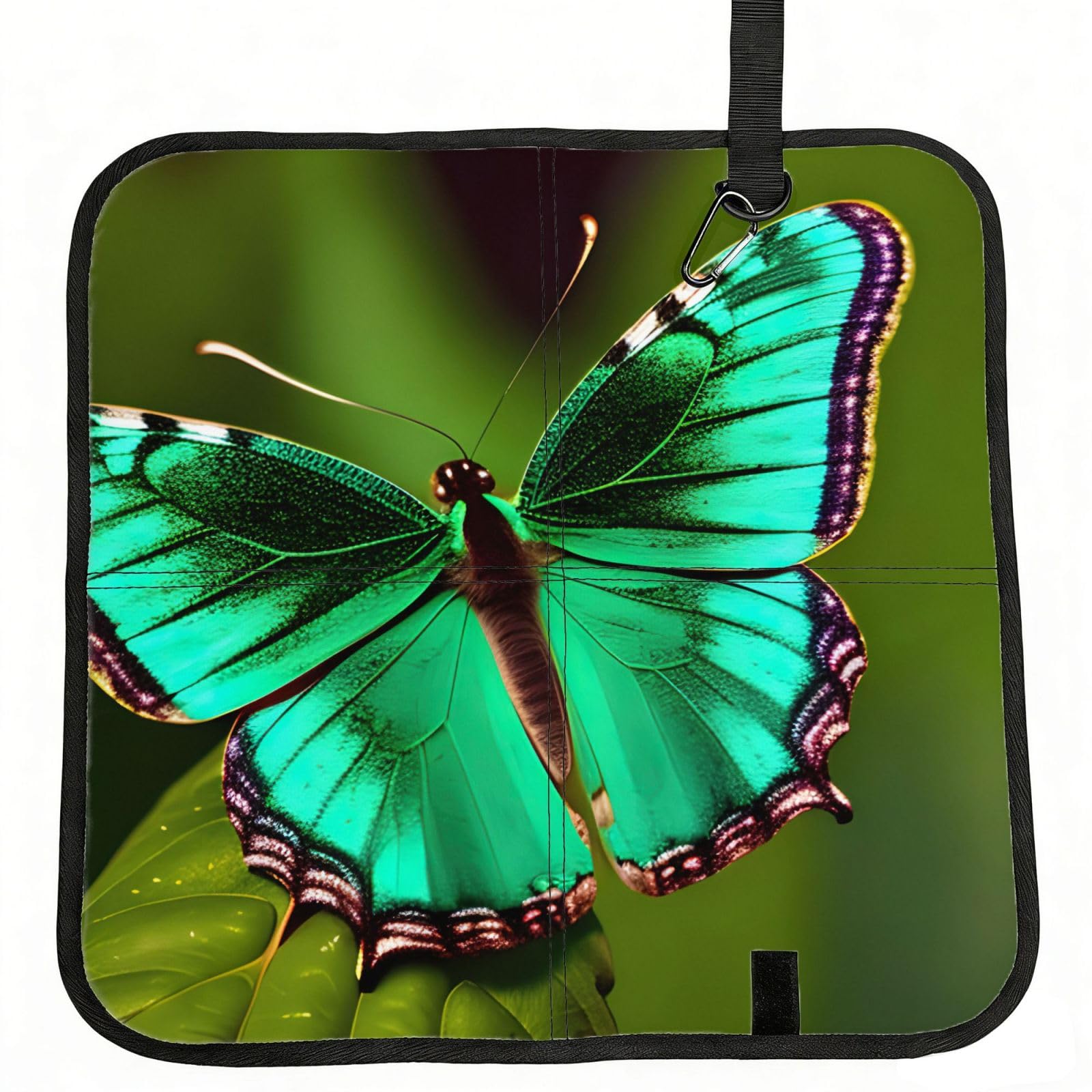 AYYQWE Colorful Butterfly Print Foldable Seat Cushion Portable Chair Pad Office Commuting Picnic Camping Outdoor