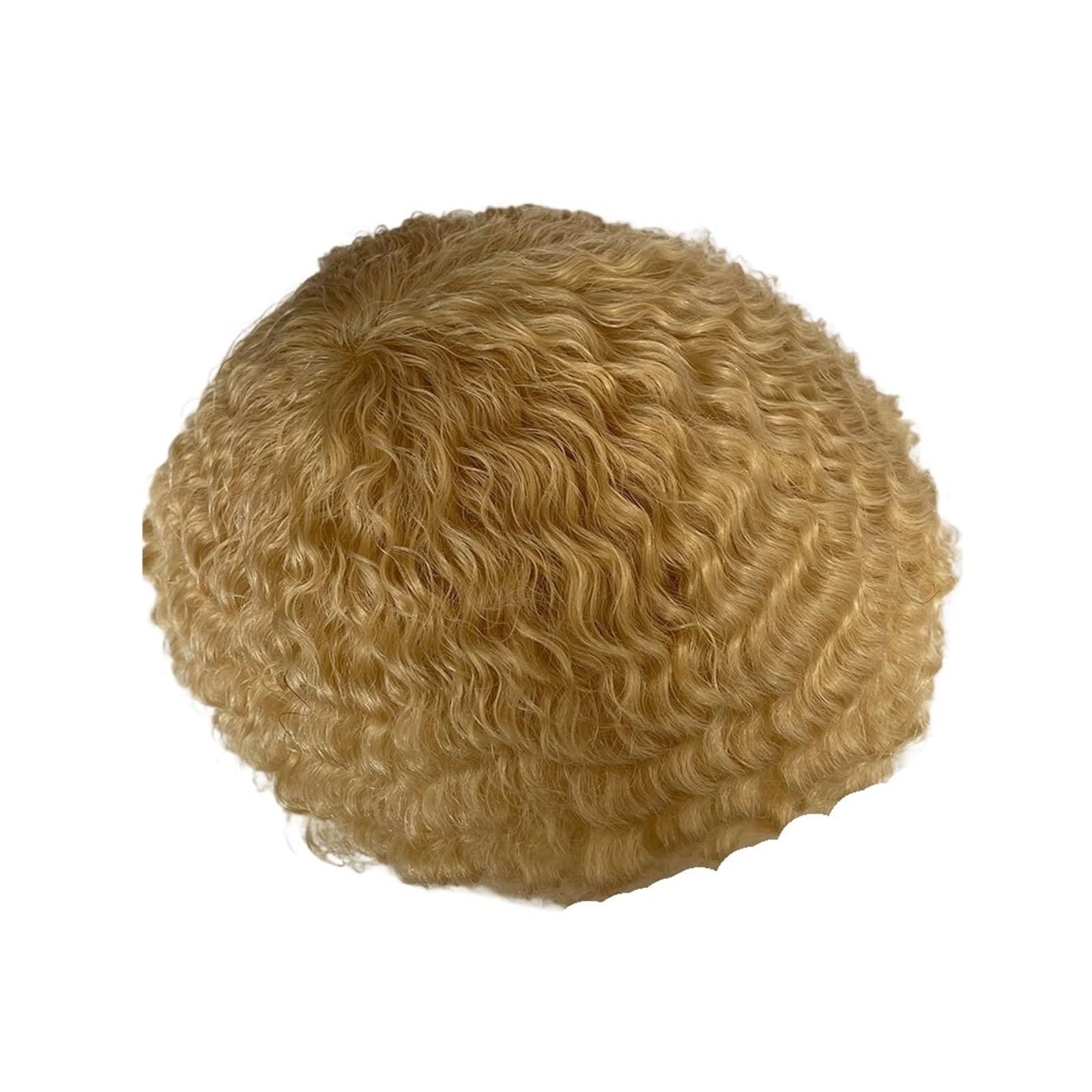 Męski tupet, afro Wave Curly, dla mężczyzn, z prawdziwych włosów, system zastępczy, pełna koronka, 6 cali (613 kolor)