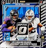 Panini 2025 Donruss Optic NFL Football Factory Sealed Mega Box. 6 Packs of 7 Cards. Find 1 Autograph or Memorabilia, per box on average. Find 3 Mega Exclusive Rated Rookie Blue Hyper Parallels. Official Panini America NFL Licensed Trading Cards. Look for Ultra-Rare Inserts including Downtown, Uptowns, Duo Downtowns and more