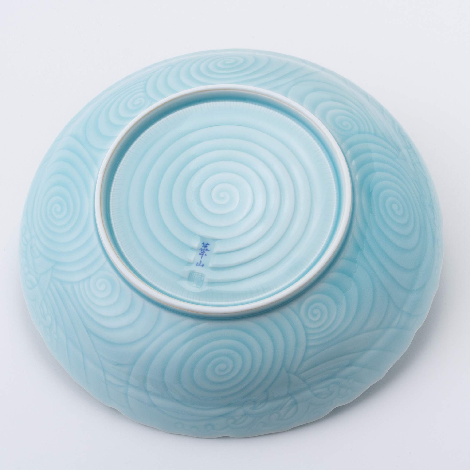 Amazon.co.jp: 西海陶器 有田焼 青白磁 桔梗渕盛鉢 直径26.5cm (化粧箱 