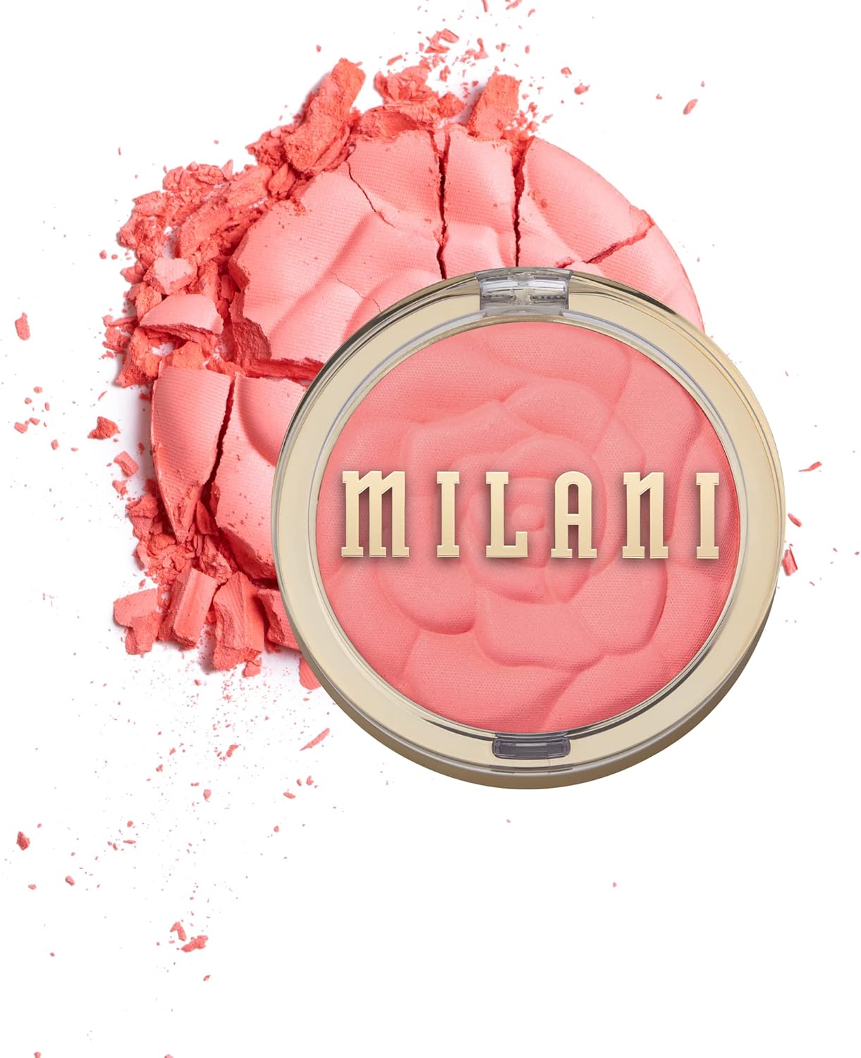 Milani Rose Powder Blush – koraalkaas, 1 stuk verpakt (1 x 1 stuk)