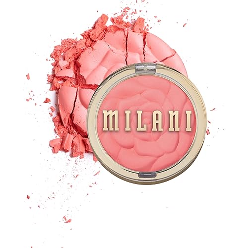 Milani Rose Powder Blush - Coral Cove (0.6 Ounce) Cruelty-Free Blush - Shape, Contour & Highlight Face with Matte or Shimmery Color