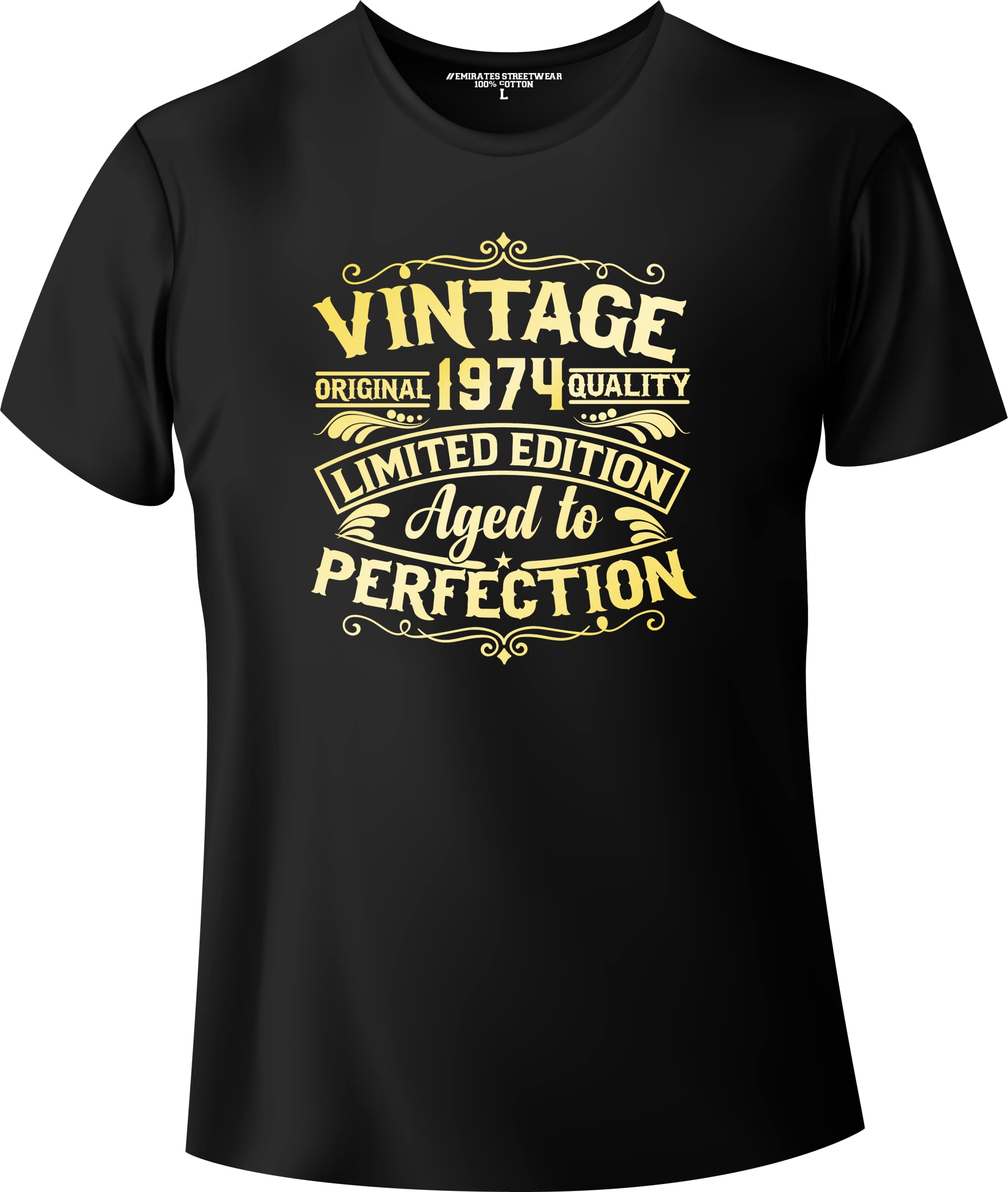 Emirates StreetwearAged To Perfection 1974 - Unisex Birthday T-Shirt Men Women Tee