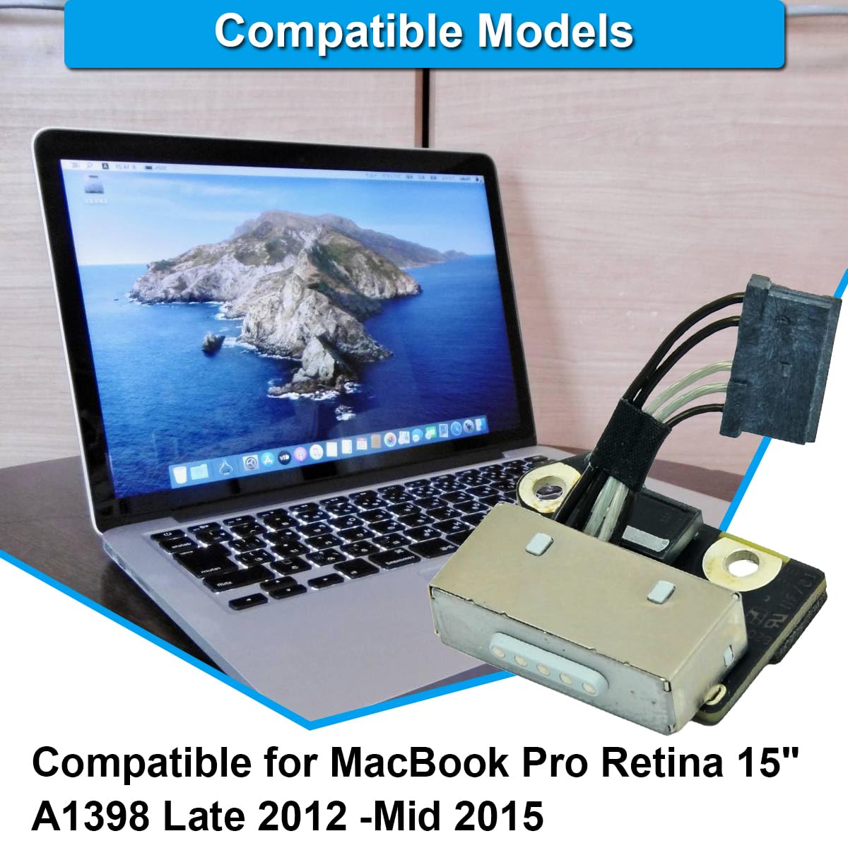 Amazon.co.jp: ZHUROUPU A1398 DC 電源ジャック基板交換 for Macbook