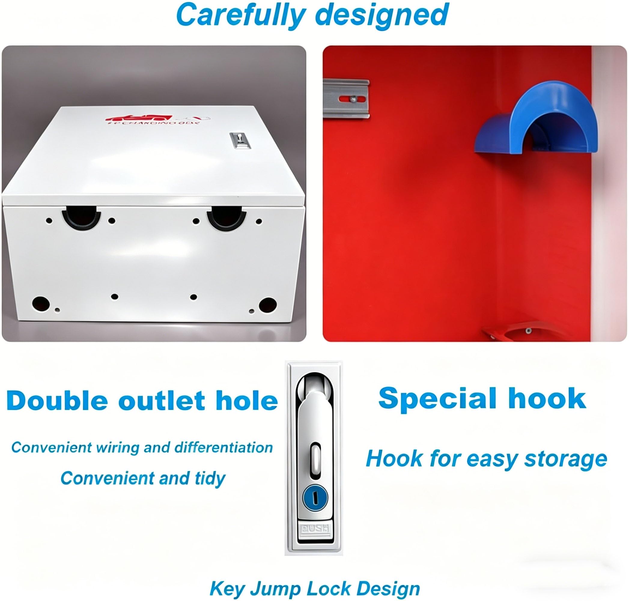 Wallbox Caja protectora contra la intemperie, funda universal para cargadores tipo 1/tipo 2, con gancho de almacenamiento y protección antirrobo, IP54 resistente al agua y al polvo (blanco)
