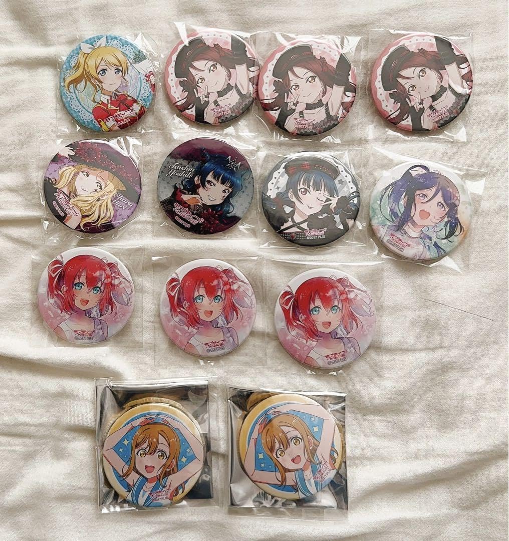 ラブライブ　Aqours　缶バッジ　梨子　鞠莉　善子 ラブライブ！スクールアイドルフェスティバル2 MIRACLE LIVE! 缶