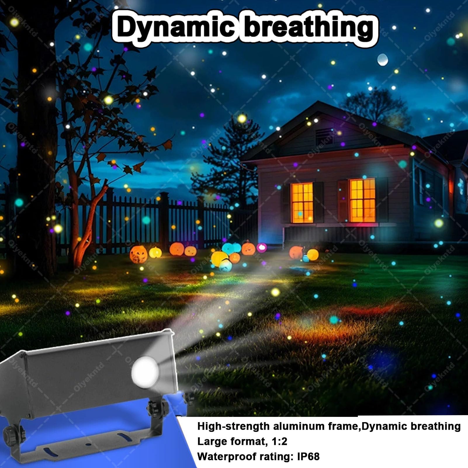 Projecteur d'étoiles mobile dynamique 35 W avec télécommande, projecteur d'extérieur mobile, éclairage paysager pour les vacances, les fêtes, les mariages, le jardin et la maison, étanche IP68 Pink