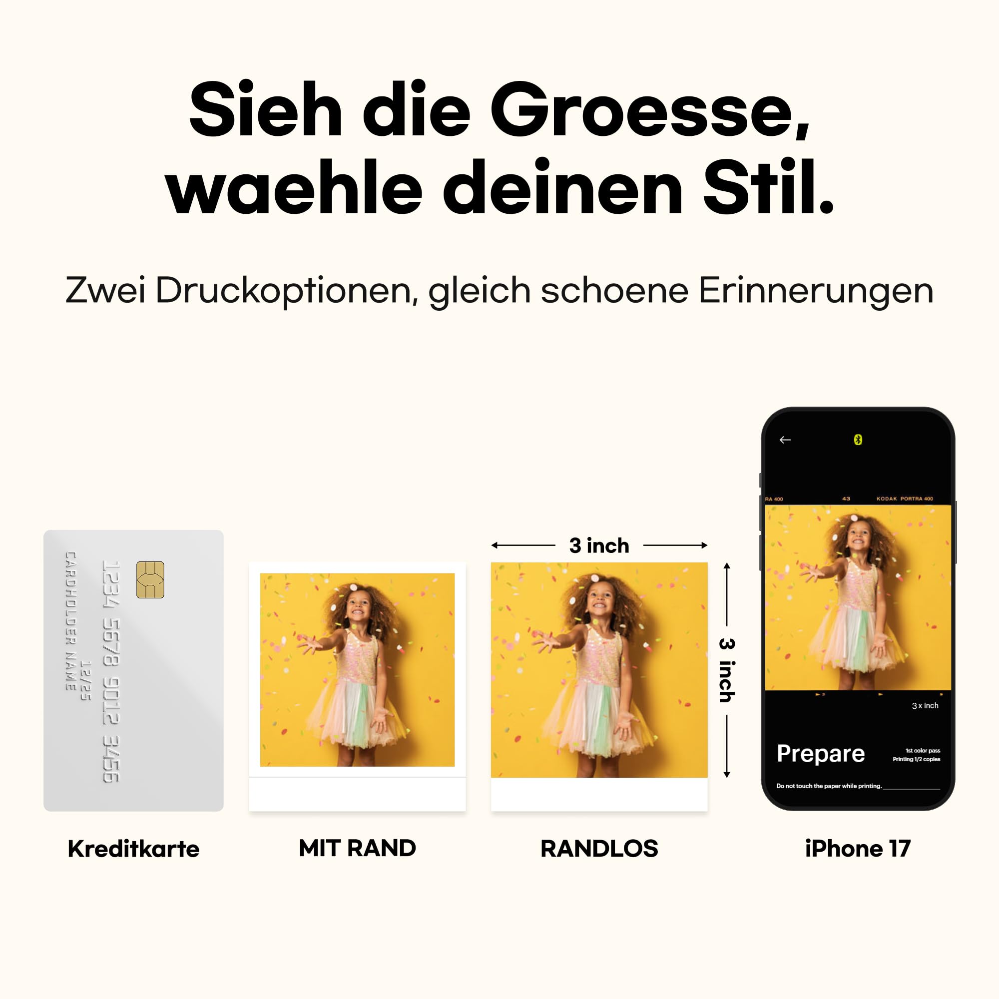 KODAK Mini Shot 3 Retro 7,6x7,6cm Sofortbildkamera, 38 Blatt, Weiß | Bluetooth, iPhone & Android kompatibel, 13-MP-Kamera, Druckvorschau, wasser-, fingerabdruck- & lichtbeständig