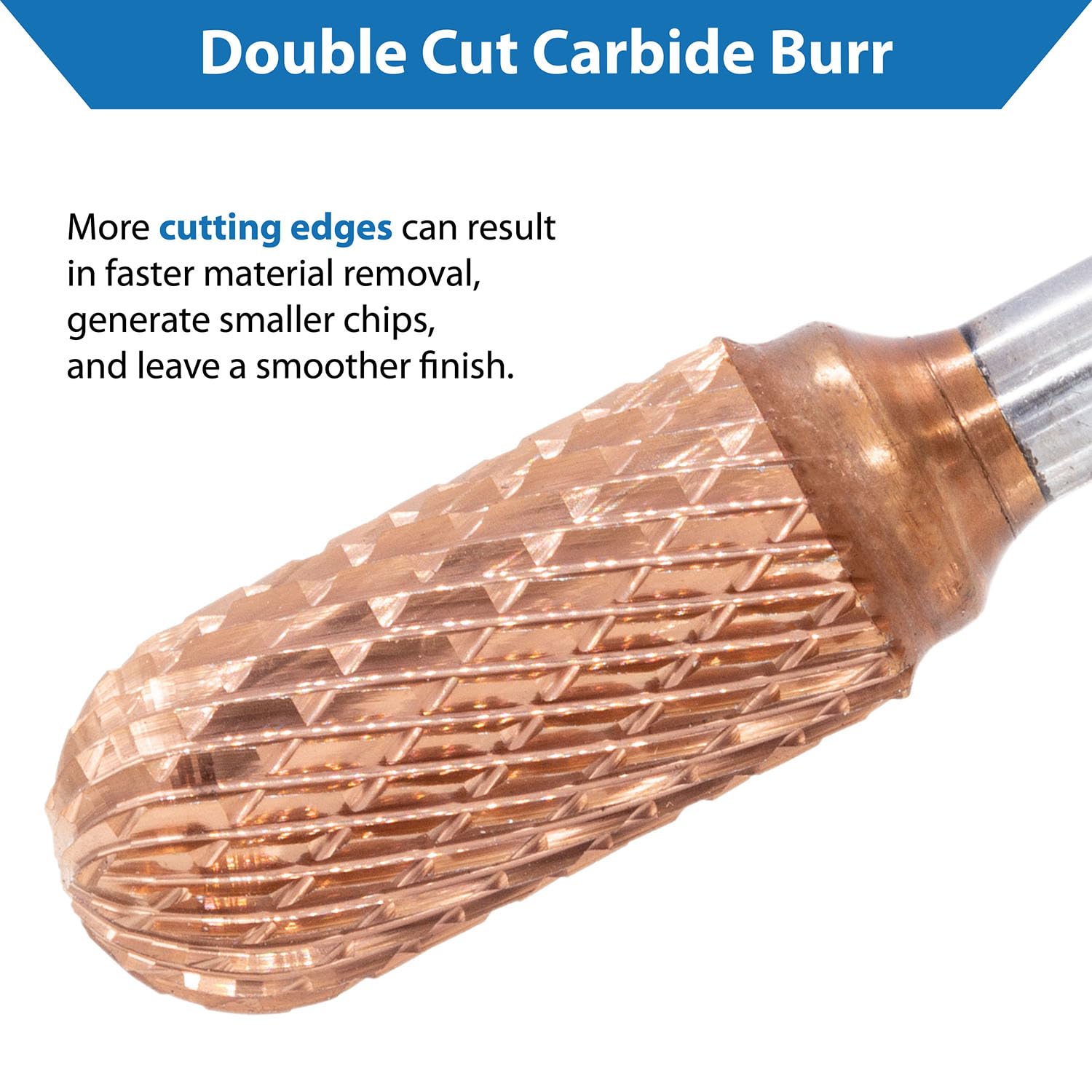 TJR® Carbide Burr with Coating Ultra Co, 6mm (Metric) Diameter with 3mm Metric Shank (Special with chip Breaker) (WRC - Image 3