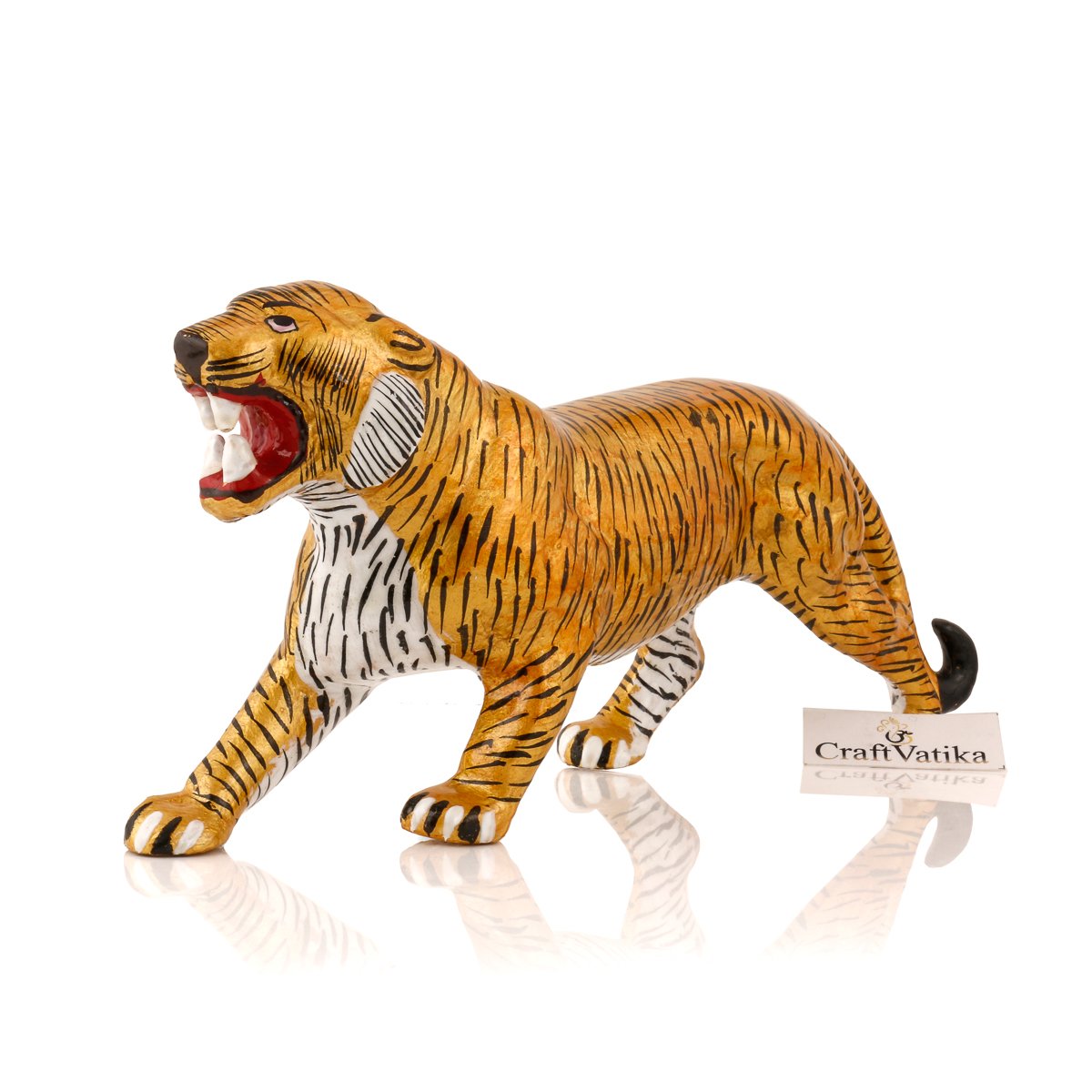 Buy CraftVatika Tiger Figurine Metal Wild Animal Vintage Hand Painted