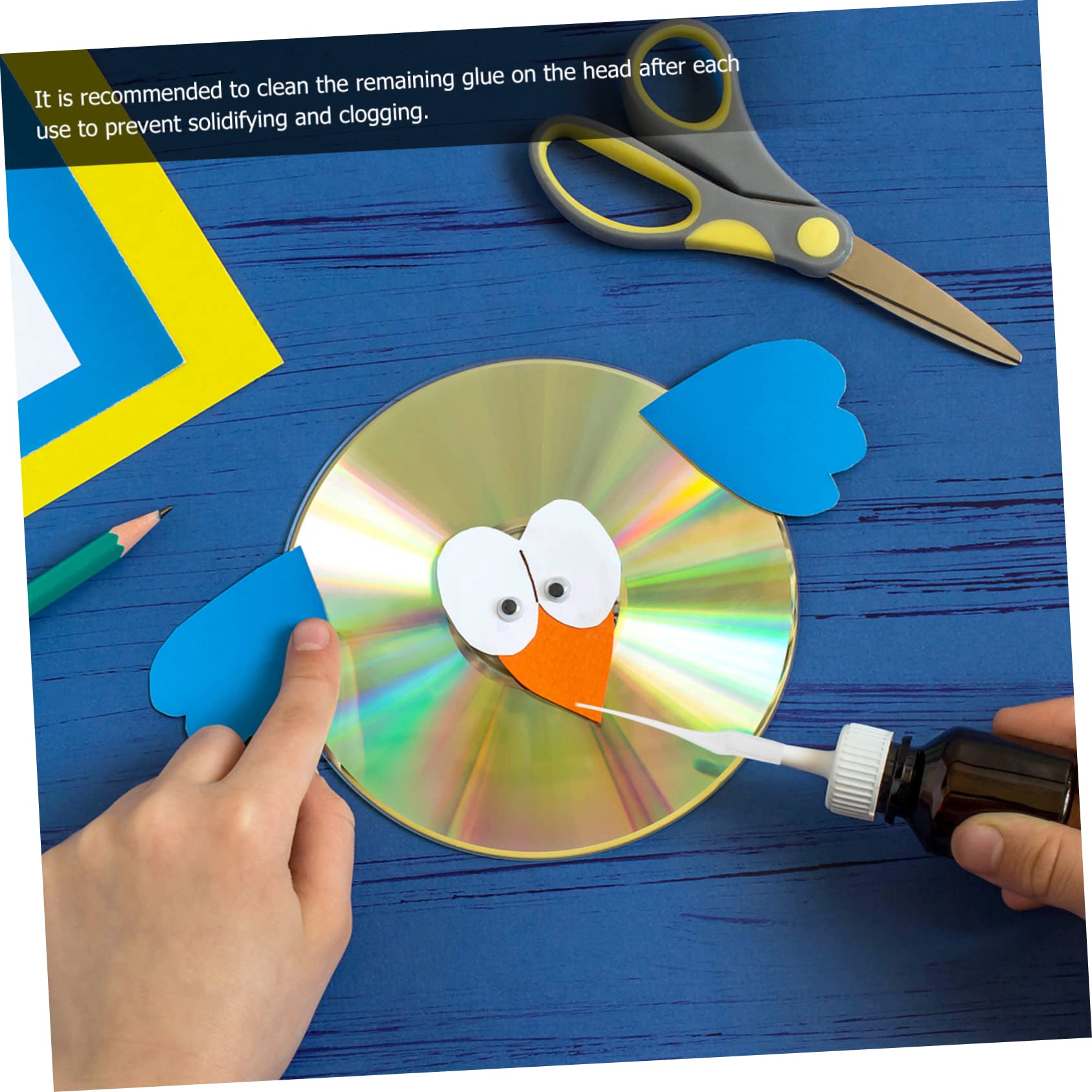 Cabilock 500Pcs Glue Extender Applicator Tips Precision Glue Bottle Tips for Accurate Liquid Application for Crafting and Laboratory Use