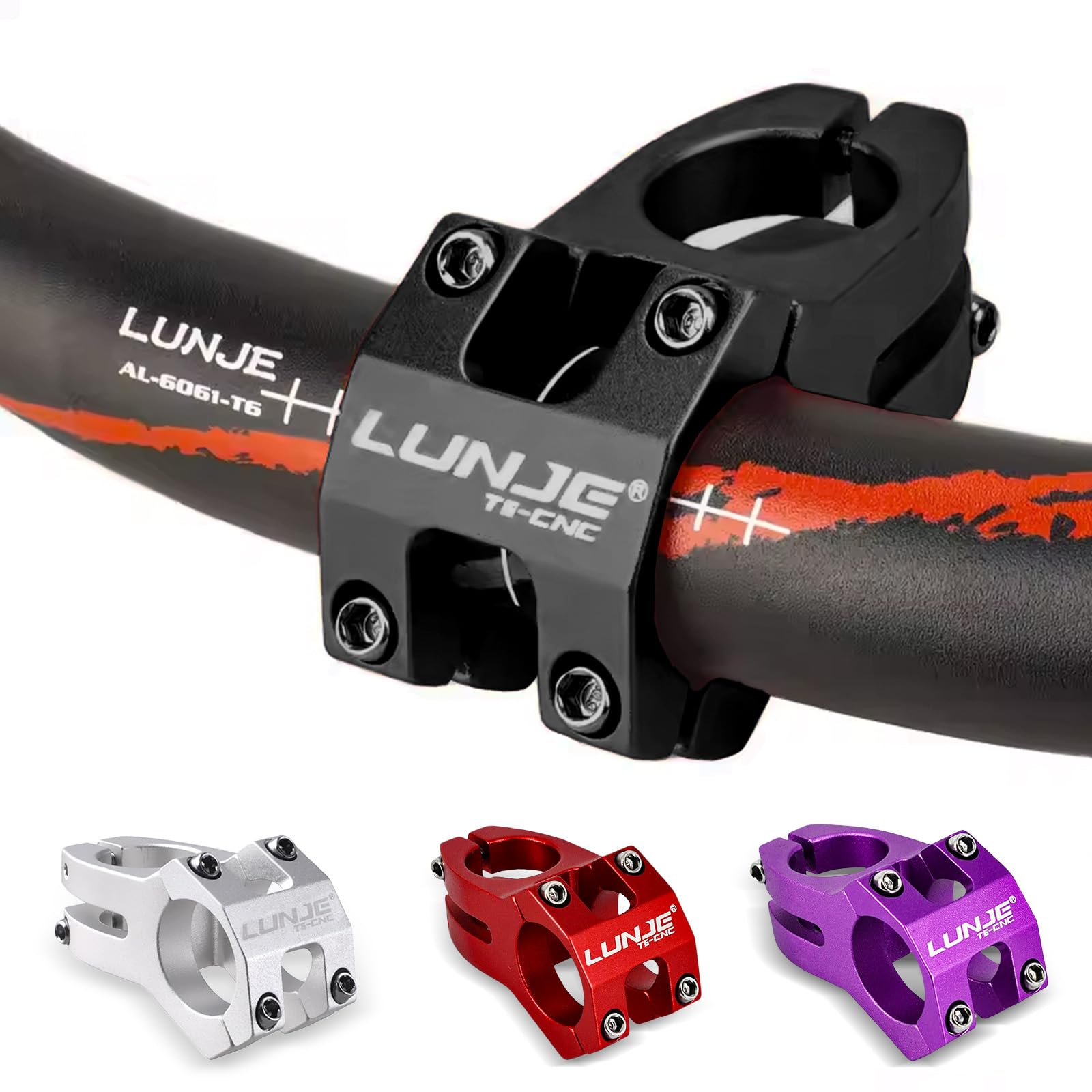 Mountain bike stem - durable lightweight alloy bike stem, The stem is suitable for most bicycles, road bikes, mountain bikes, BMX bikes, fixed gears, and other bicycles (Black)
