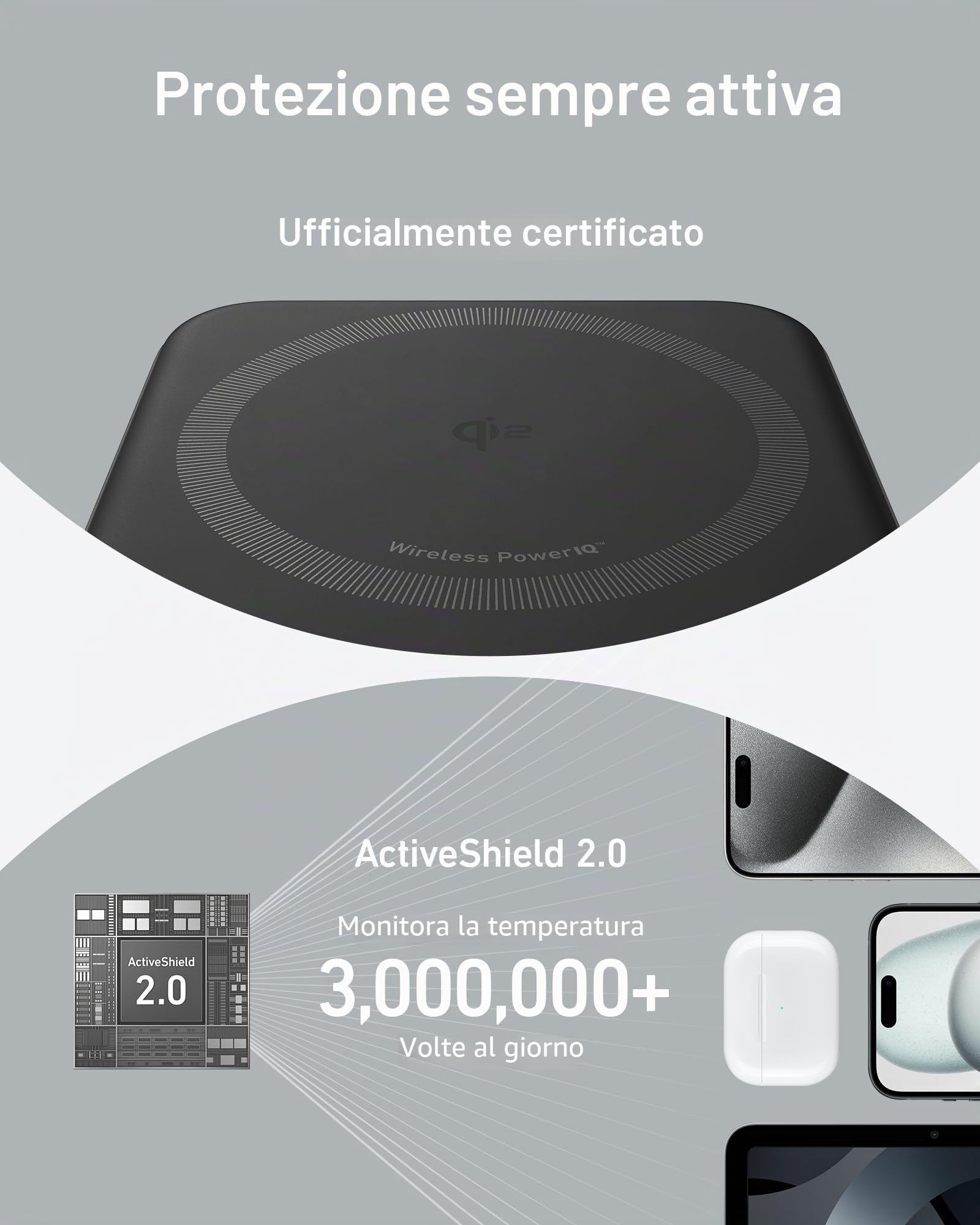 Anker MagGo Power Bank Magsafe 10000 mAh, Certificato Qi2 da 15 W, Caricatore Portatile Veloce, Display Intelligente e Supporto Pieghevole, per iPhone 17 Pro Max Air/Serie 16-12(Cavo USB C Incluso)