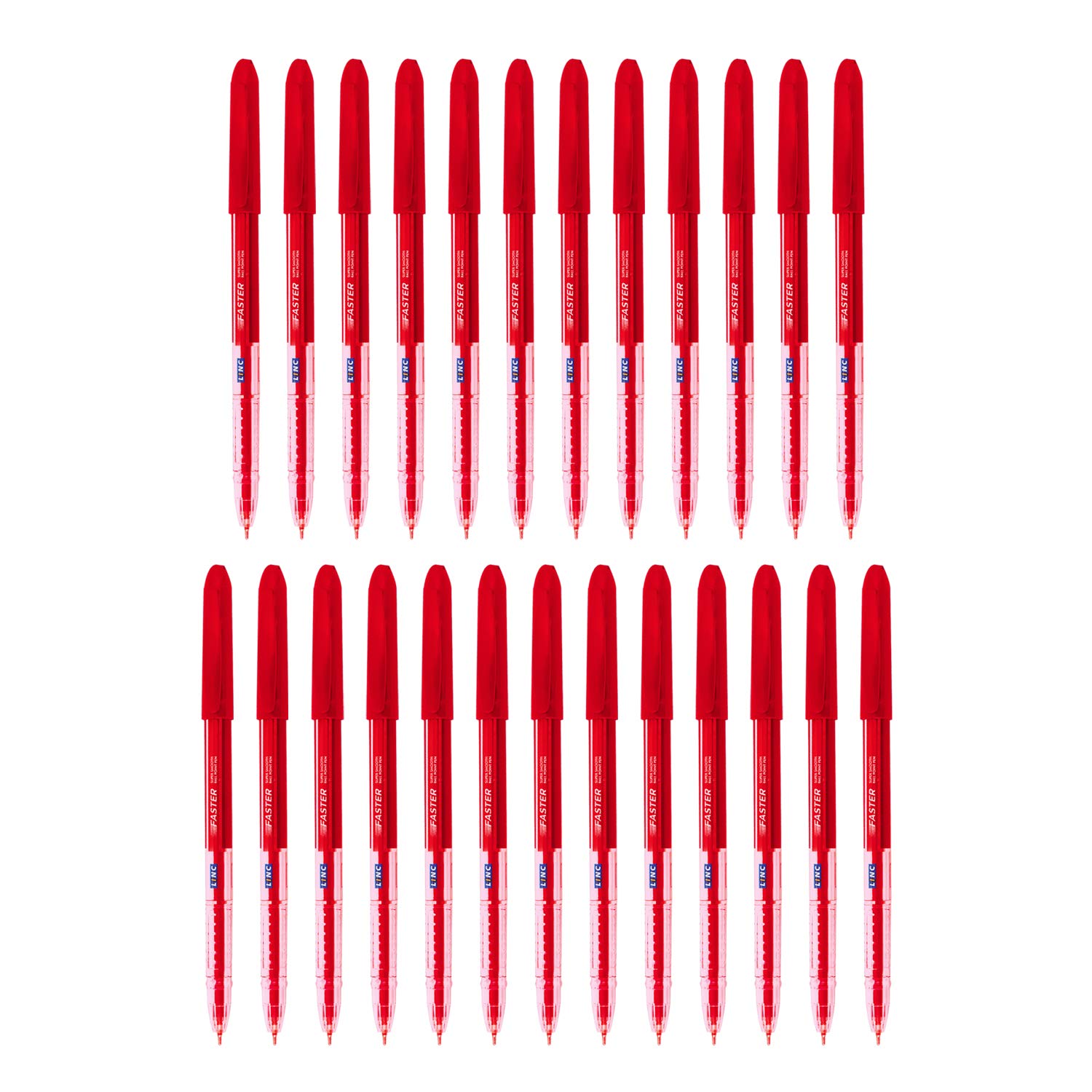 Linc Faster Ball Pen, Red, 25 pcs