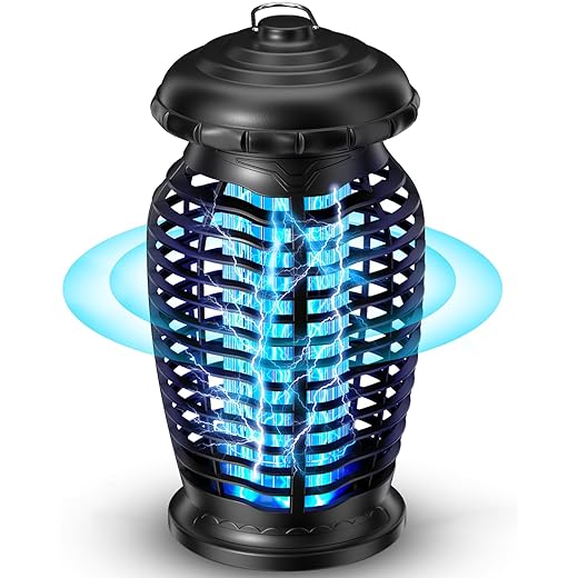 Bug Zapper Outdoor 4200V Electronic Mosquito Zapper Fly Traps Outdoor Mosquito Repellent Killer Inside/Outside for Home, Patio, Backyard, CA-Blue A1