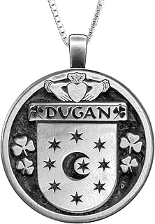 Dugan Irish Coat of Arms Disk Pendant