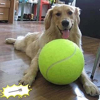 Banfeng Giant 9.5" Dog Tennis Ball Large Pet Toys Funny Outdoor Sports Ball Gift with Inflating Needles for Small Medium L...