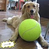 Big Tennis Ball for Dogs, Giant Dog Tennis Ball Toy Large Outdoor Sports Gift for Small Medium Large Dog (Yellow, 9.5 inch)