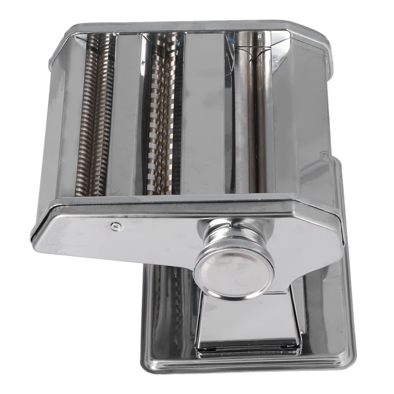 Máquina para hacer fideos de acero inoxidable, 2 cuchillas, manual, manivela, máquina prensadora de fideos para pasta, lasaña, pasta, espaguetis, máquina para hacer