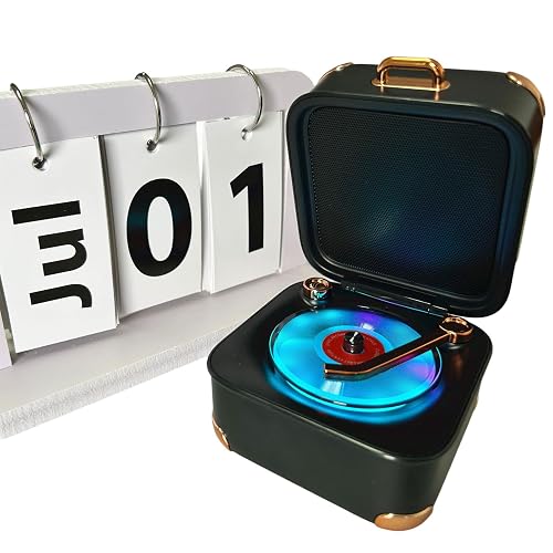 Retro Bluetooth Speaker, Portable RGB Vintage Decor