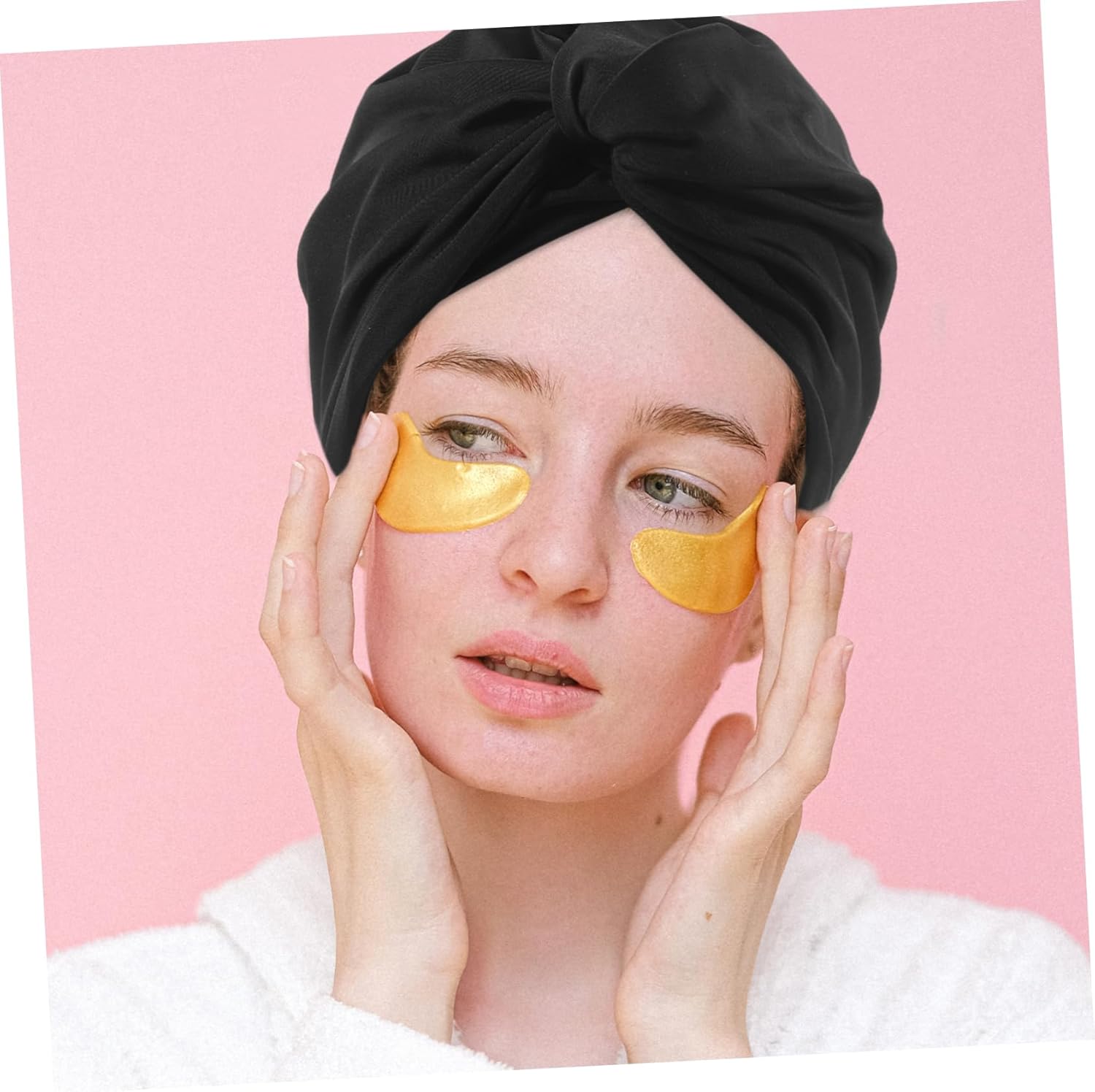 BESPORTBLE Short Hair Pleated Shower Cap Swimming Cap Fabric Swim Swimmers for Women Turban Swim Hats