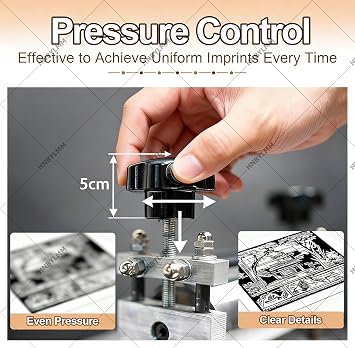 مطبعة النقش اليدوي، آلة مطبعة النقش، آلة طباعة الحروف، آلة فرك الطباعة البارزة والنقش الغائر، للورق والخشب ونقش الألواح النحاسية، مساحة طباعة 13.8x6.7 بوصة