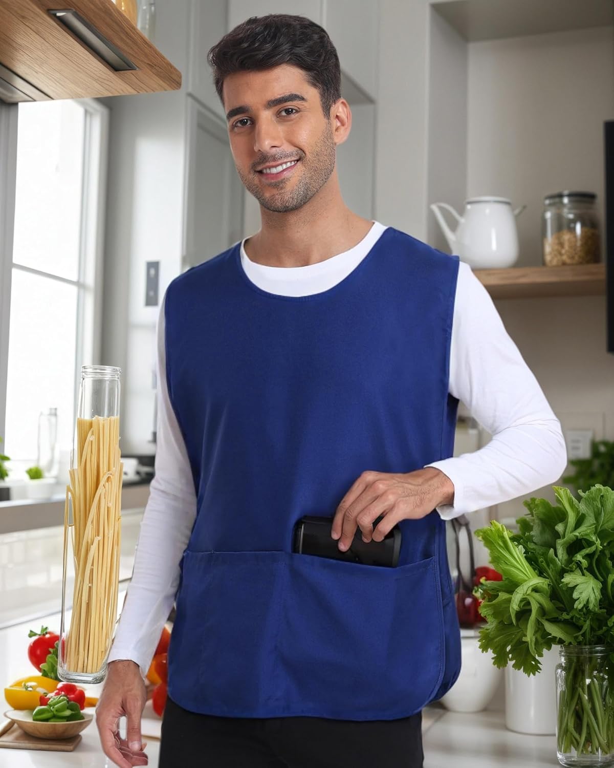 Argstar Unisex Waterdrop Cobbler Apron with 3 Pockets for Women/Men - Image 5