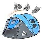 Pop Up Tents for Camping 4 Person Waterproof Popup Tent Camping Easy Up Camping Tents Instant Four Person Tent Easy