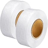 Outus 2 Rolls Hemming Tape Fabric Adhesive Hem Iron on No-Sew Hemming Tape for Pants Each 1/2 Inch (White)