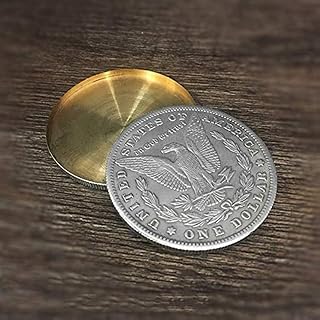 blue-ther Morgan Dollar and Expanded Shell (Tail) Set Magic Tricks Coin Appear Vanish Magic Close Up Street Illusions Prop Accessories