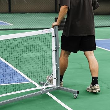 A11N SPORTS Pro Pickleball Net with Wheels, 22 FT Regulation Size