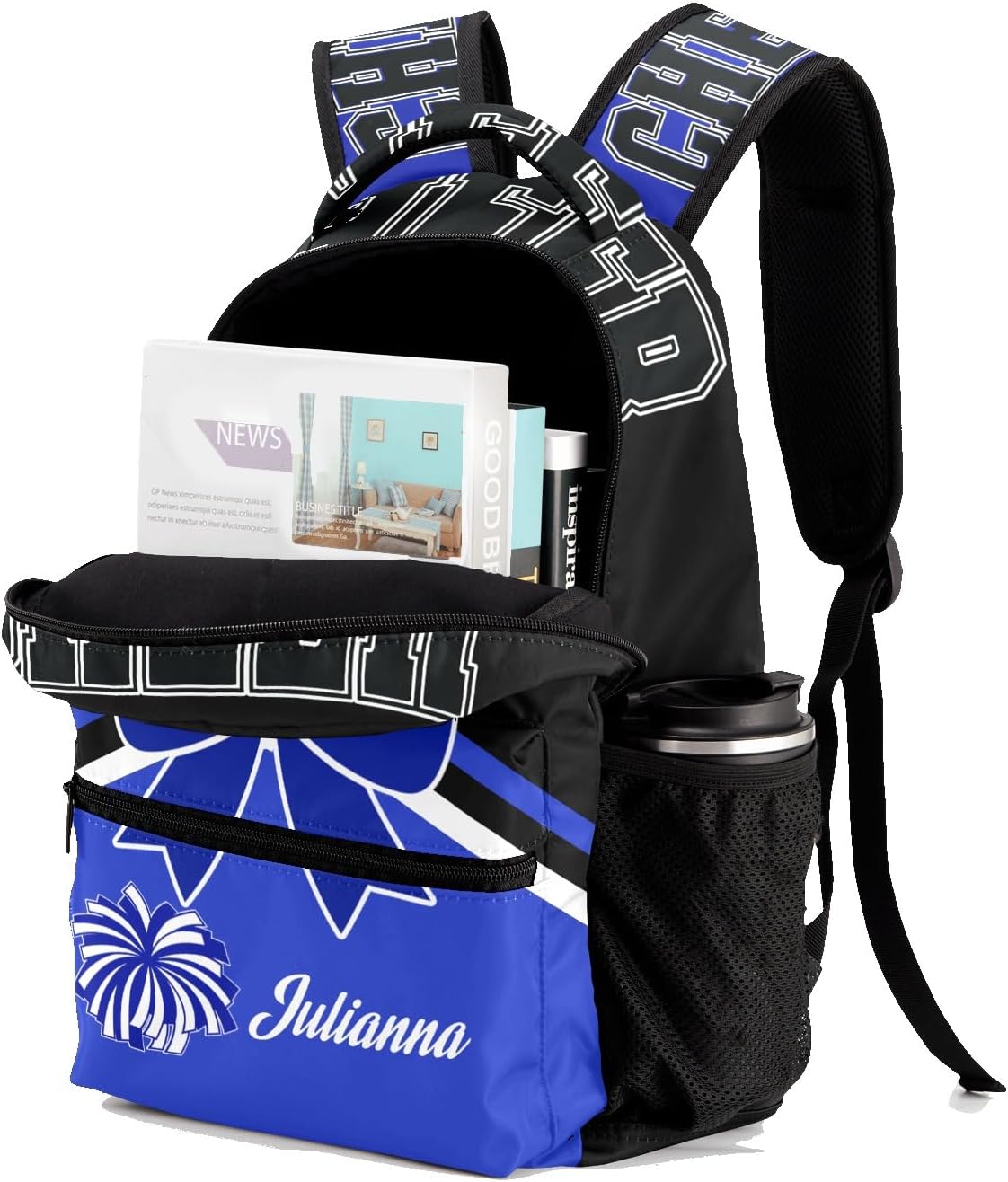 Blue Cheer Custom Cheer Backpack for Cheerleader Personalized Cheerleading Backpack Bag, Cheer Coach Travel Daypack - Image 4