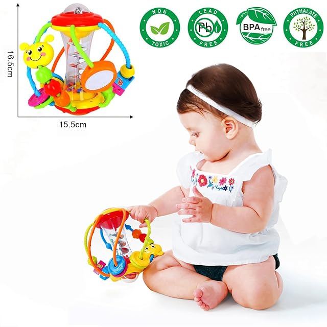 Foto 6 de 6 de HOLA Sonajeros Juguetes Bebes 6-12 Meses, Pelota Sonajero Bebe de Agarre Juguetes Bebe 3 6 9 12 Meses