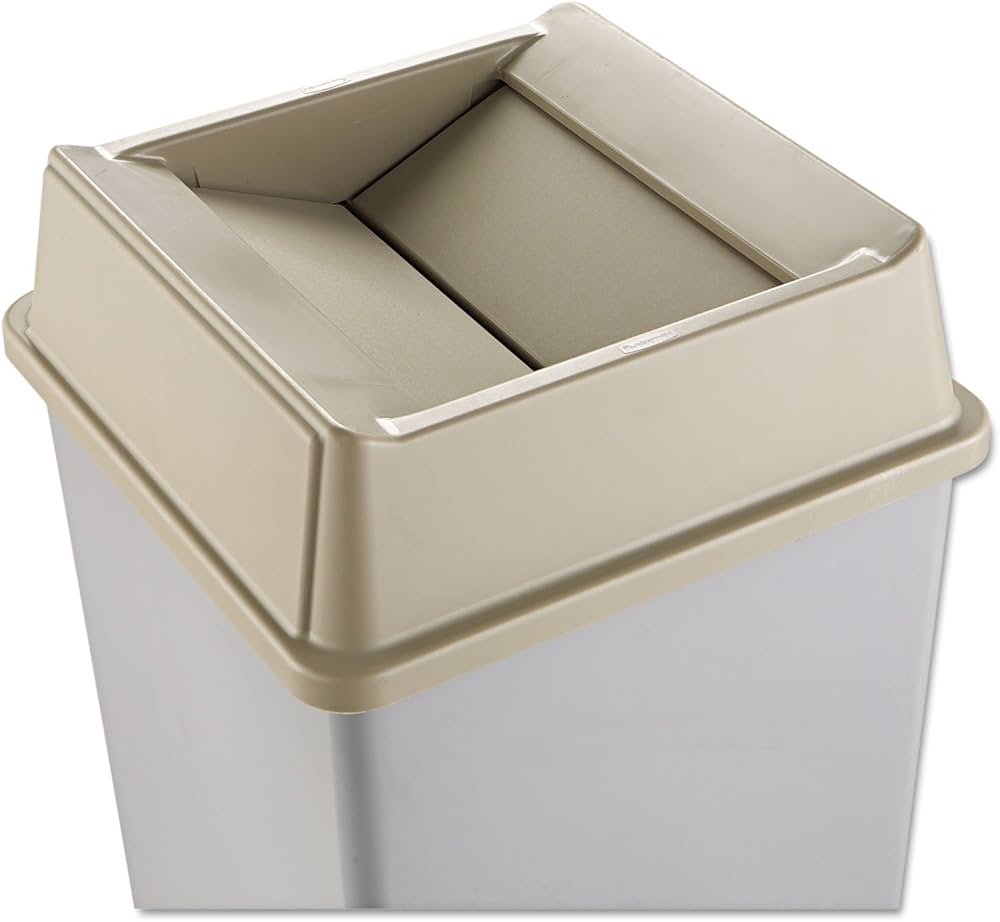 Amazon.com: Rubbermaid 2664BEI Untouchable Square Swing Top Lid