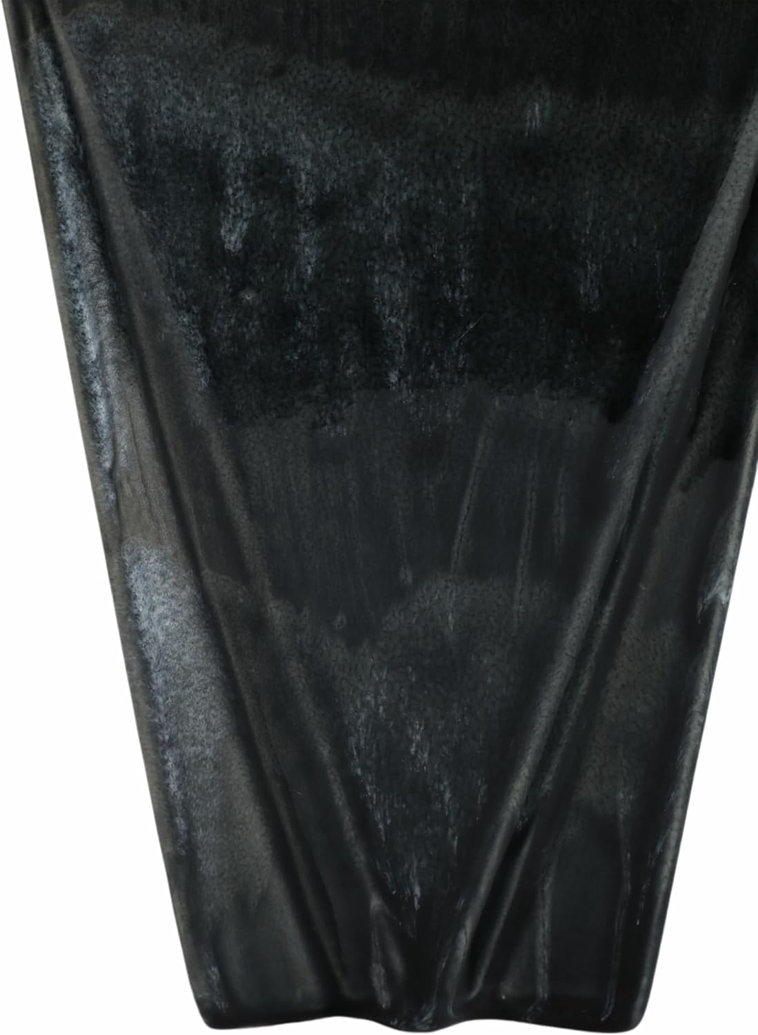 Geometric Angular Vase for Living Room Decor - Modern Ceramic Flower Vase for Home, Bedroom, House, and Office Room Styling - Stoneware Table Accent for Kitchen Display - 26", Gray & Black