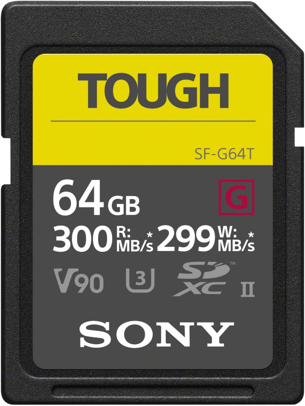 Tough High Performance 64GB SDXC UHS-II Class 10 U3 Flash Memory Card with Blazing Fast Read Speed up to 300MB/s (SF-G64T/T1)