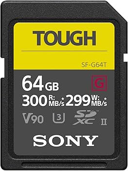 Amazon.com: Sony TOUGH-G series SDXC UHS-II Card 64GB, V90, CL10