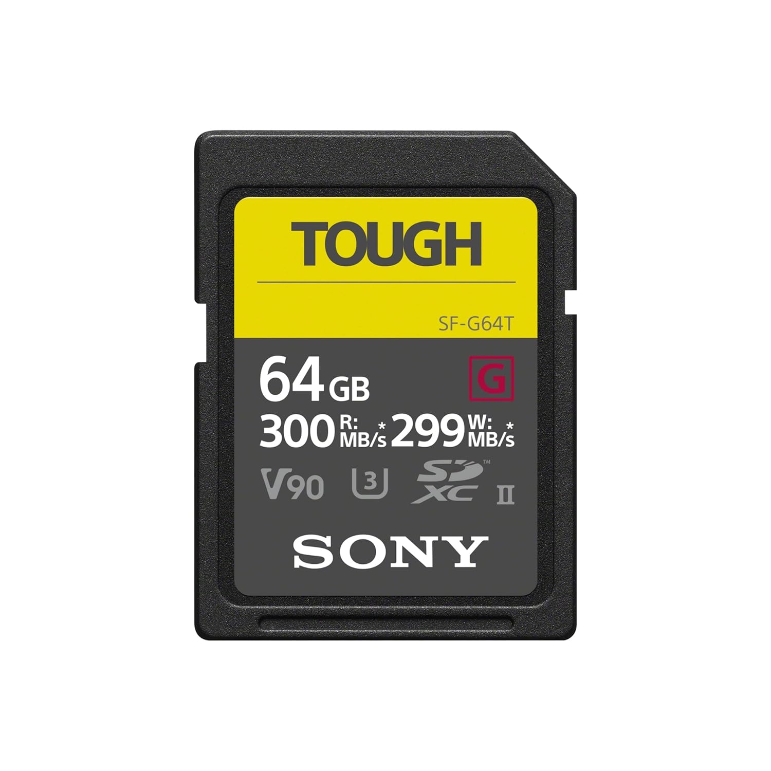 Sony SF-G64T 64 GB Tough High Speed sdxc UHS-II G300 SD Card