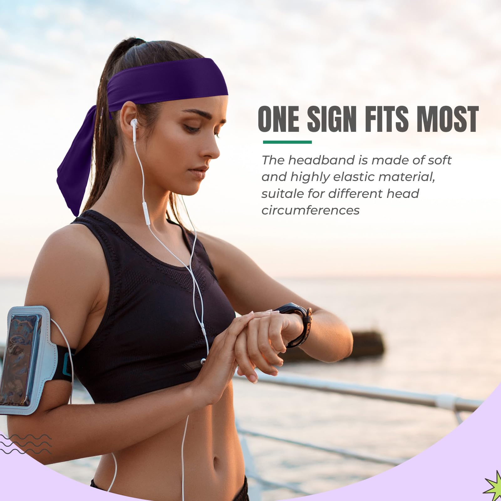 Hiboom Paquete de 18 diademas deportivas a granel para hombres y mujeres, bandas elásticas para el pelo para baloncesto, fútbol, correr, yoga