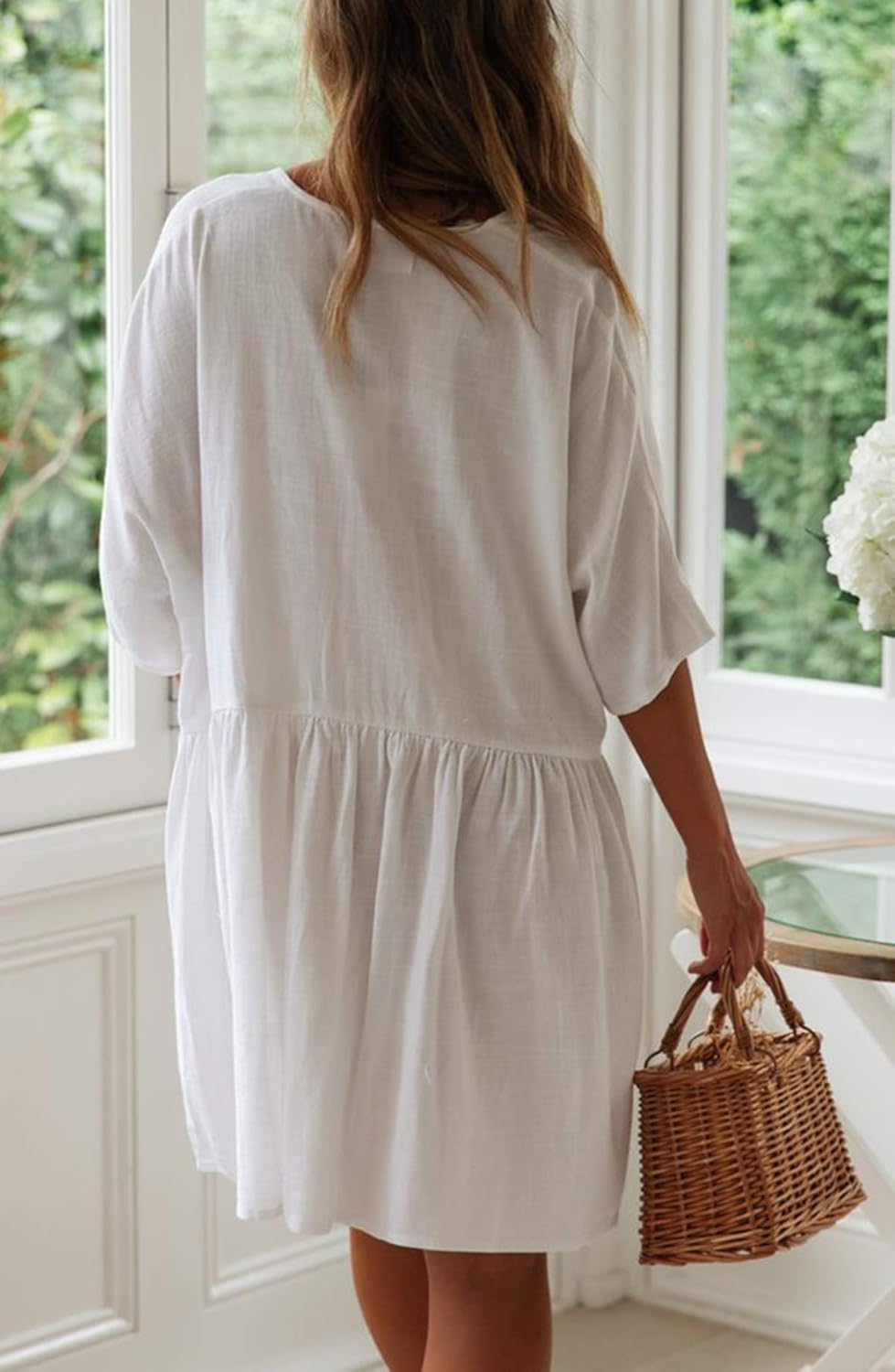 Wander Agio Beach Swimsuit for Women Sleeve Coverups Bikini Cover Up Shirt Button Pocket Down Coffee at  Women’s Clothing store