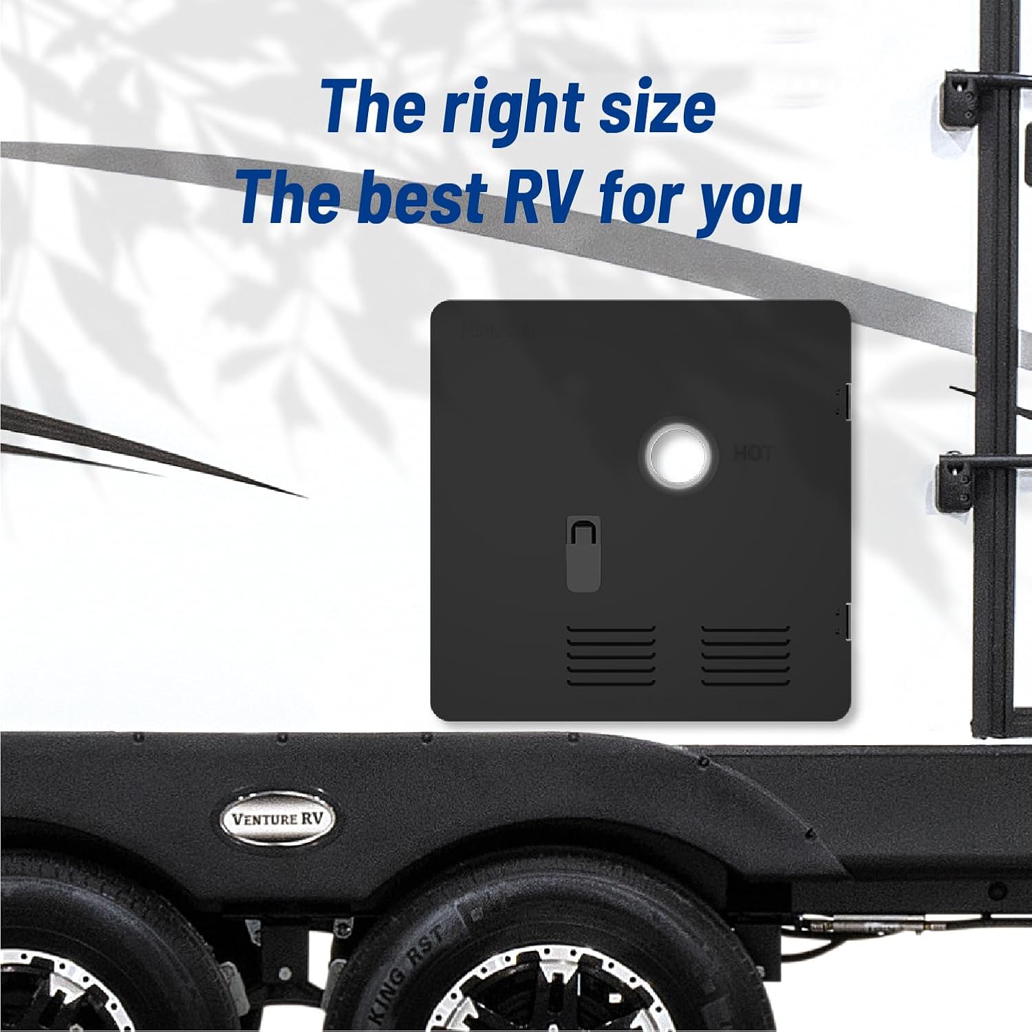 Ranein 18 x 18 Inches RV Water Heater Black Door. ONLY Door kit for Ranein RV water heaters