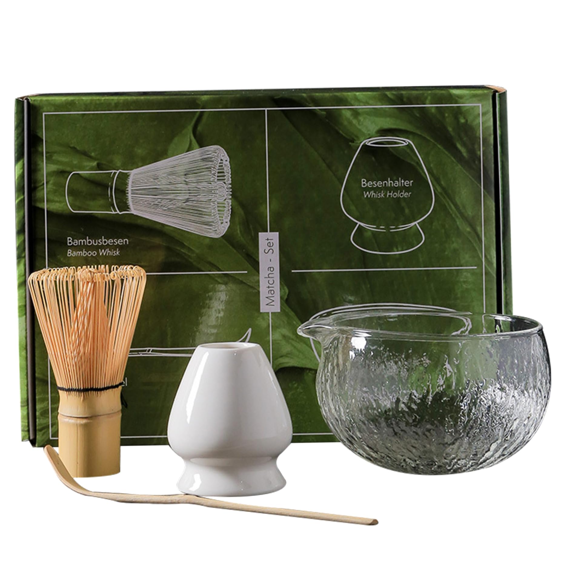 Fouet Matcha ensemble de 4 pièces avec bol cérémonie cuillère et support