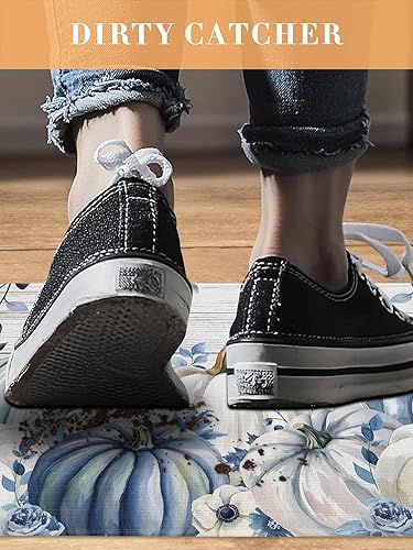 Vista 613 de Tapete de Feliz Navidad, tapete antideslizante para puerta delantera, baño, cocina, dormitorio, patio, entrada, 16 x 24 pulgadas, rojo, negro y verde